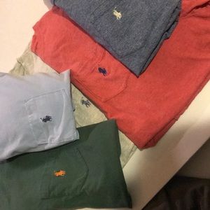 Men’s polo tshirt, 5 total;various colors size XXL